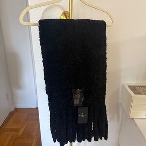 Gorski black shearling scarf shawl